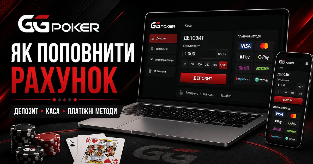 Як поповнити рахунок на GGPoker: інструкція для гравців